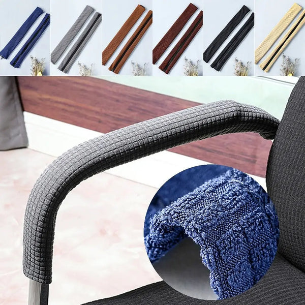 1 Paar Armlehnenbezüge für Bürostühle Mit Reißverschluss Waschbar Wasserdicht Polyester-Schutz Für Zuhause Büro Elastischer Computer-Stuhlbezug