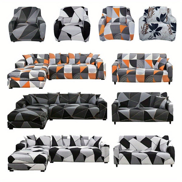 Sofabezug Stretch Stuhl Sofabezüge elastische Sofahusse für L Form Ecksofa-Bezüge 1/2/3/4 Sitzer
