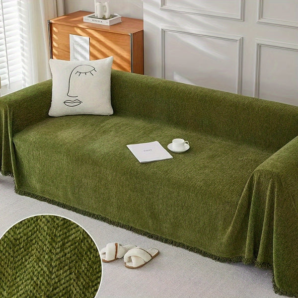 Einfarbiger Sofabezug Handtuch Sofaüberwurf Sofa Schutzbezug Sofaüberwürfe