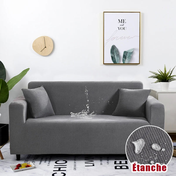 Elastischer Sofabezug Wasserdicht Einfarbig Hochelastisch All-Inclusive-elastischer Couchbezug Sofabezüge