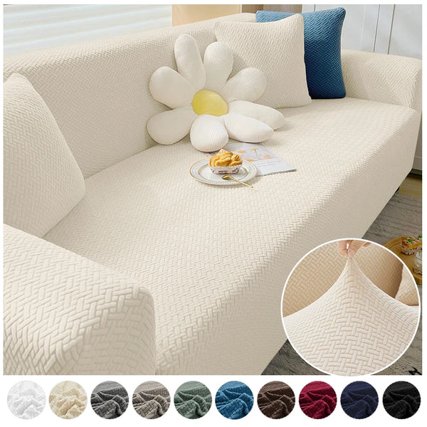 Elastischer Jacquard Sofabezug aus Polarfleece