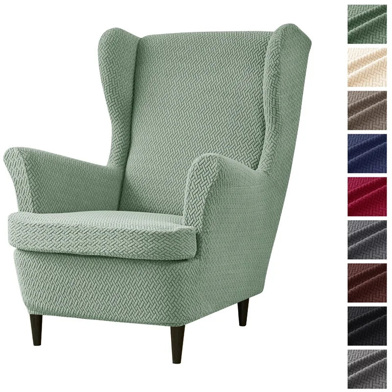 Kinderfreundlicher Sesselbezug in Jacquard-Design