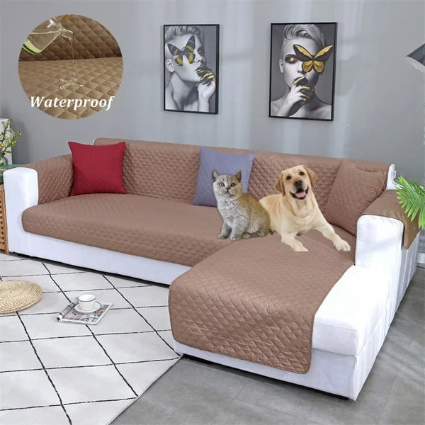 L-förmige Wasserdichte Sofabezüge Für Hunde Und Katzen Für Wohnzimmer Eckcouch Rutschfest,für Kinder Gesteppt Einteilig Sofamatte