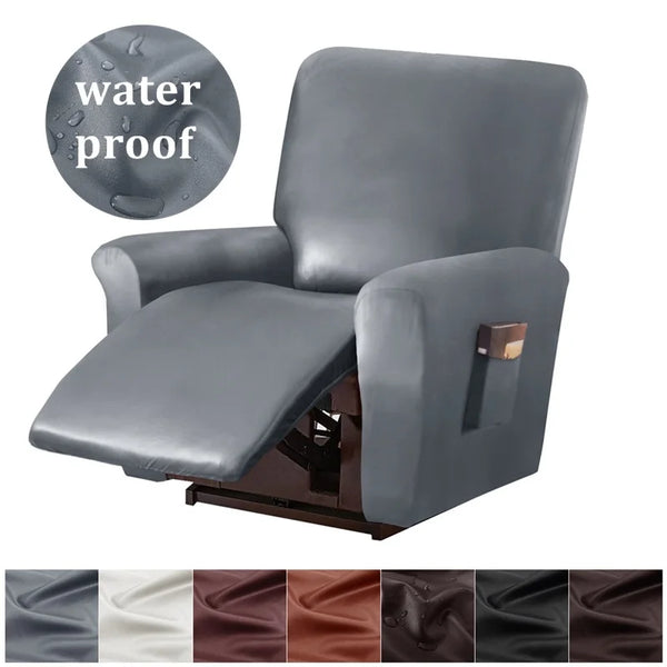 PU-Lederbezug Für Relaxsessel Sesselbezüge 1/2 Sitz Wasserdicht Bezug Für Liegesessel Elastisch Relax-Einzelsofa-Schonbezüge
