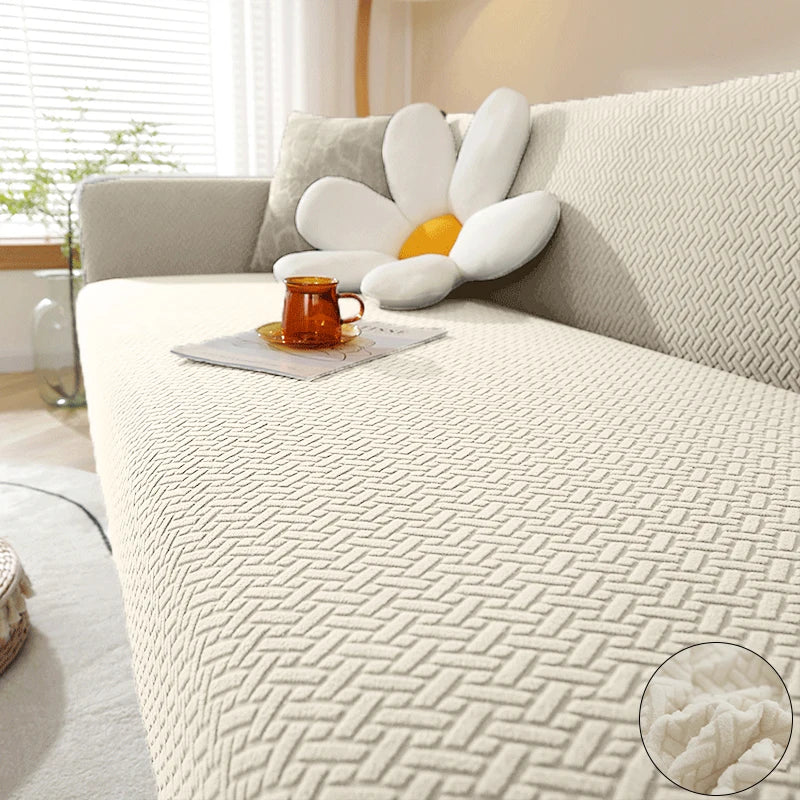 Elastischer Sofabezug Für 3-Sitzer Schlafsofa (IKEA Beddinge Kompatibel) – Jacquard-Stoff, Waschbar, 16 Farben