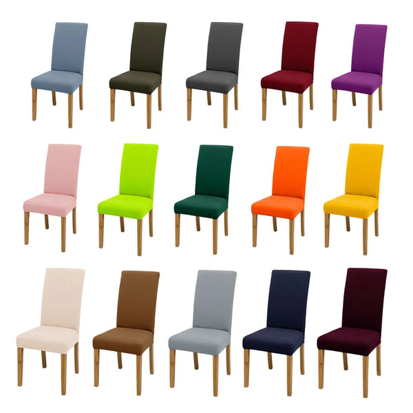 Einfarbige Stuhlhusse Für Esszimmer Restaurant Hochzeiten Bankett Hotel Elastische Stuhlhussen