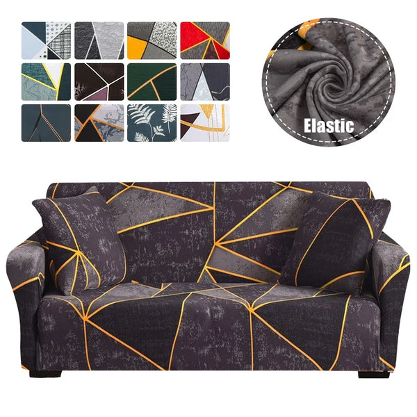 Sofabezug Mit Quadratischem Muster Raumelastischer Couchbezug Dehnbare Sofabezüge Schonbezug