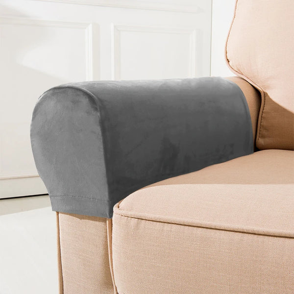 Stretch Samt Sofa-Armbezug Stuhlarmbezug Für Wohnzimmer Staubdicht Stuhl Hocker Armlehnenschutz Handtuch Möbeldekoration
