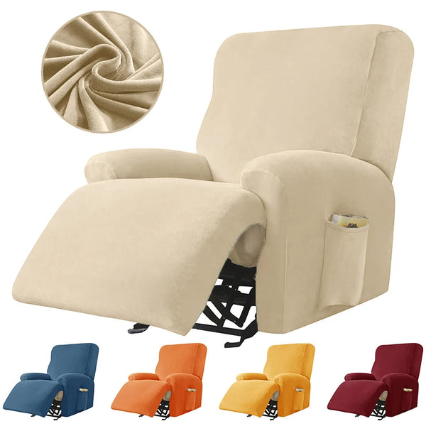 Samt Relaxsessel Sesselbezüge Dehnbar Weich Für Lazy Boy-Sessel Elastisch Rutschfest All-Inclusive Sesselbezug Für Das Wohnzimmer