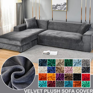 Samt Sofabezug L-Form für Wohnzimmer