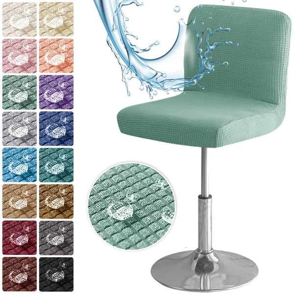 Wasserdichter Bezug für Barhocker Für Das Café-Wohnzimmer  Kurze Rücksitzbezüge Schmutzabweisender Stretch Polarfleece Stuhlschutz