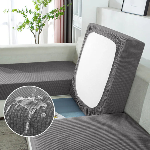 Wasserdichter Sofa-Sitzkissenbezug Jacquard-Polar-Fleece-Sofabezug Für Wohnzimmer Abnehmbarer Couch-Schonbezug